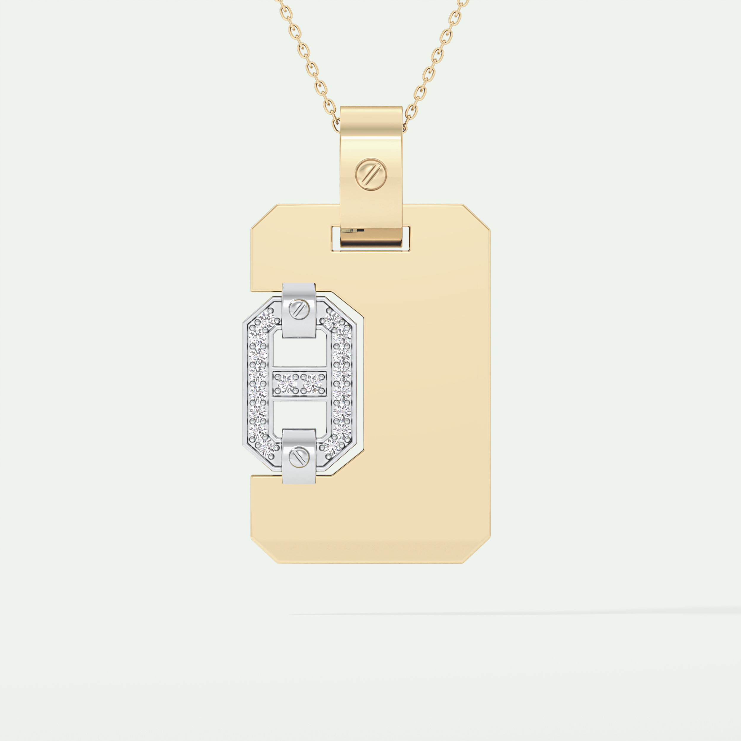 0.10 CT Layered Moissanite Diamond Necklace For Him 1